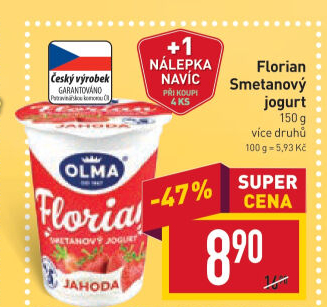 Jogurt smetanový Florian Olma