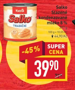 Mléko kondenzované Salko Tatra