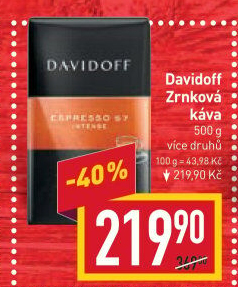 Zrnkové kávy Davidoff