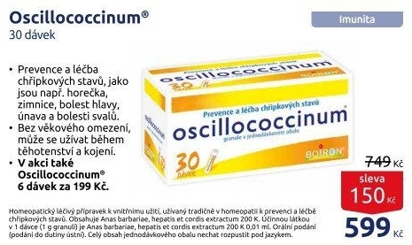 Homeopatikum při příznacích chřipky a nachlazení Oscillococcinum