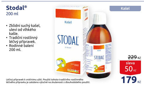 Homeopatikum sirup proti kašli Stodal