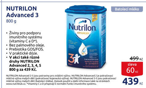 Kojenecká výživa Nutrilon Advanced