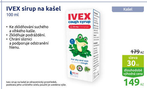 Sirup proti kašli Ivex
