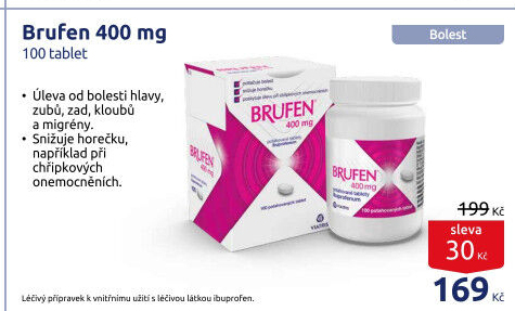 Tablety proti bolesti Brufen 400 Mylan