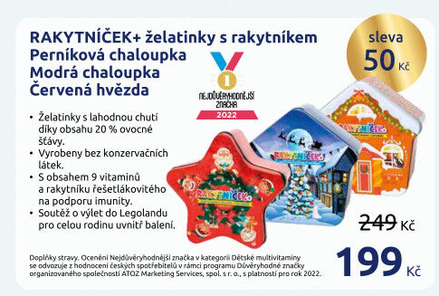 Dárková kazeta vitamíny pro děti Rakytníček+ Terezia