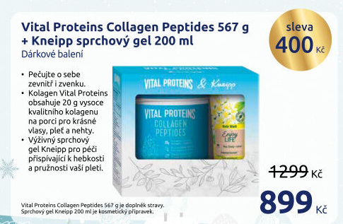 Doplněk stravy Collagen peptides Vital Proteins Kneip - dárkové balení