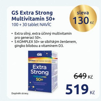 Doplněk stravy Extra Strong Multivitamin 50+ GS