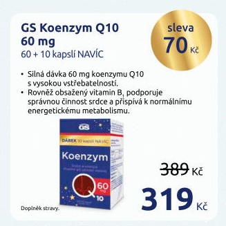 Doplněk stravy Koenzym Q10 GS