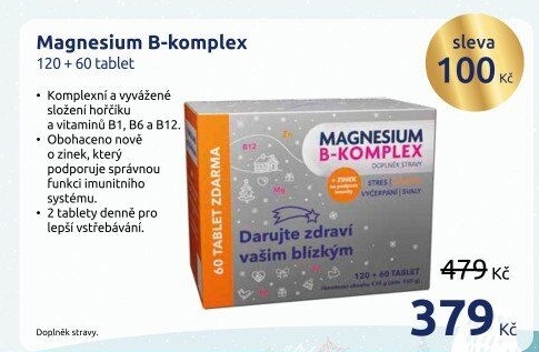 Doplněk stravy Magnesium B-komplex Glenmark