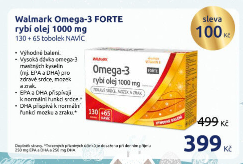 Doplněk stravy Omega-3 rybí olej Forte Walmark