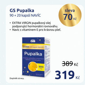Doplněk stravy Pupalka s vitamínem E GS