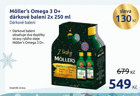 Doplněk stravy rybí olej Omega 3 Möller'