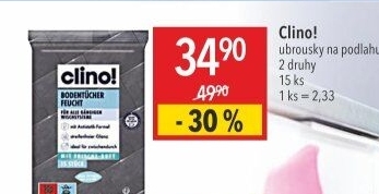 Čisticí ubrousky na podlahu Clino!