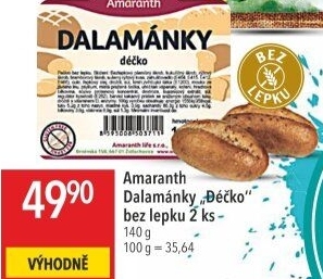 Dalamánky Déčko bez lepku Amaranth