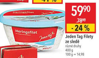Filety ze sledě s jogurtem Jeden Tag