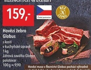 Hovězí žebra s kostí Globus