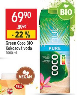 Kokosová voda green Bio Allnature