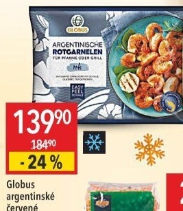 Krevety červené argentinské mražené Globus