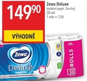 Toaletní papír 3vrstvý Deluxe Zewa