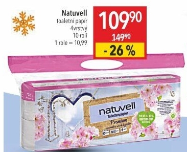 Toaletní papír 4vrstvý Natuvell