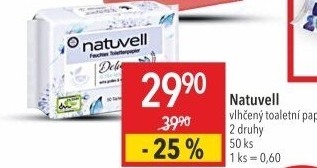 Toaletní papír vlhčený Natuvell