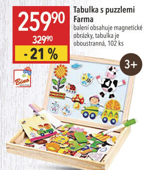 Dětská magnetická tabulka Bino