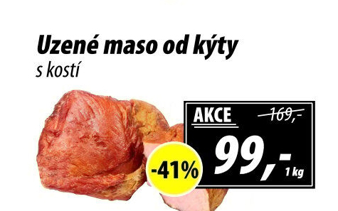 Uzené maso od kýty s kostí