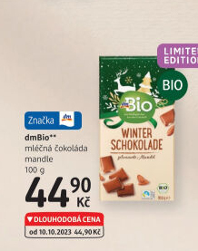 Čokoláda dm Bio