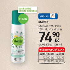 Pěna pleťová čisticí Alverde