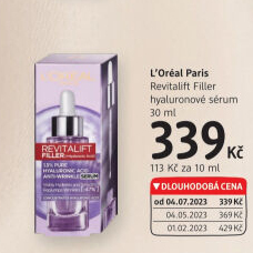 Sérum pleťové proti vráskám Hyaluron Revitalift Filler L'