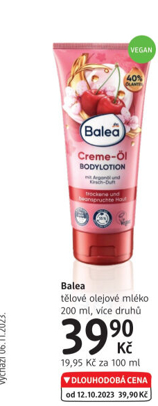 Tělové olejové mléko Balea