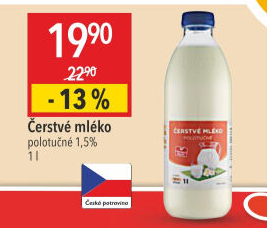 Mléko čerstvé Korrekt - 1,5% polotučné