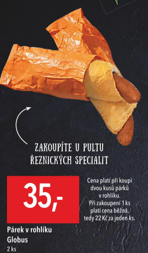Párek v rohlíku Globus