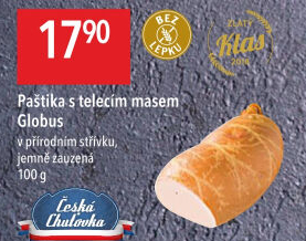 Paštika s telecím masem Játrovka Globus