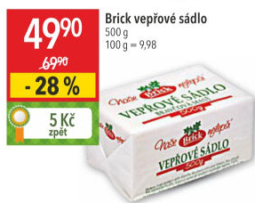 Sádlo vepřové Brick