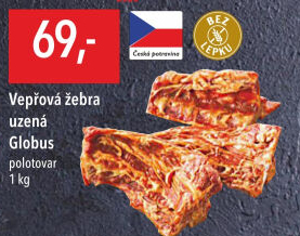 Vepřová žebra uzená Globus