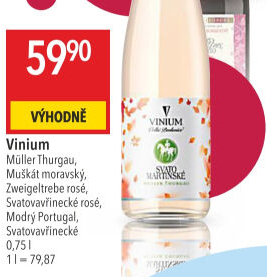 Víno Müller Thurgau Vinium Velké Pavlovice - svatomartinské