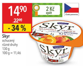 Dezert zakysaný ochucený Skyr Bohušovická mlékárna