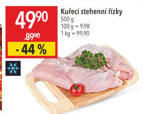 Kuřecí stehenní řízky mražené