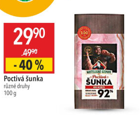 Šunka od kosti poctivá nejvyšší jakosti Kostelecké uzeniny