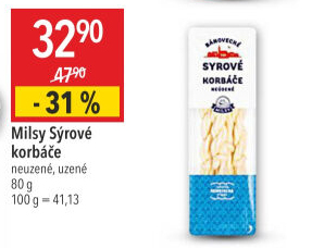 Sýr Korbáčky Bánovecké Milsy
