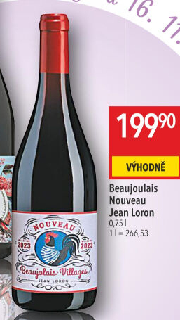Vína Beaujolais Nouveau Jean Loron