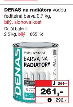Barva na radiátory Radiátor Denas