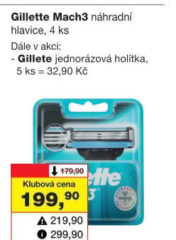 Náhradní hlavice pánské Mach 3 Gillette