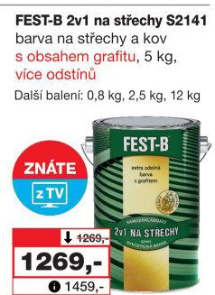 Nátěr na střechy i železo Fest - B 2v1