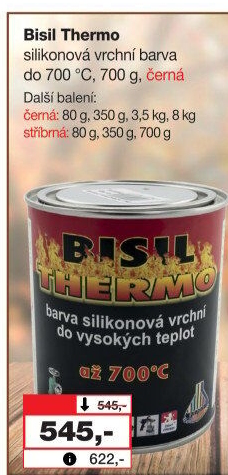 Silikonová vrchní barva Thermo Bisil