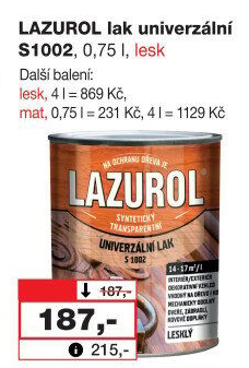 Univerzální lak na kov a dřevo Mat Lazurol