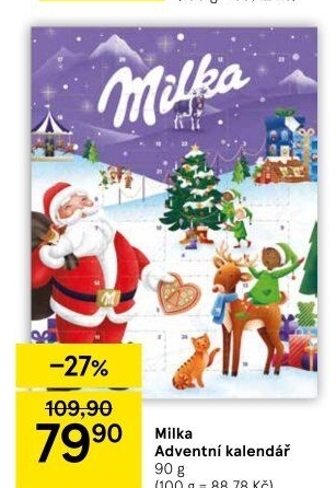 Adventní kalendář Milka