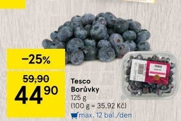 Borůvky Tesco