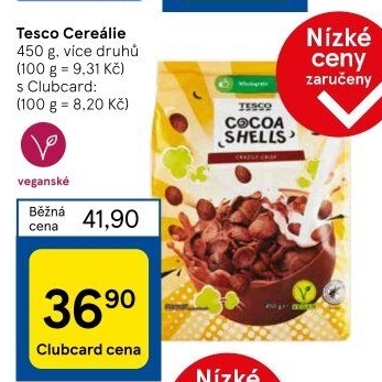 Cereálie Tesco